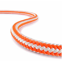 7/16 in Rope Dia, Orange/Red/Silver, Climbing Rope -  54ZE65