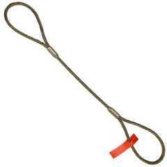 1-1/8" x 15' Standard Eye Wire Rope Sling -  6x37 Steel Core Wire Rope