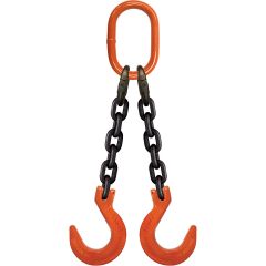 CM 3/8"x15' Type DOF 2-Leg Grade 100 Chain Sling (Foundry Hooks)