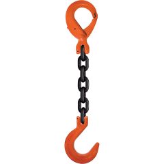 CM 1/2" x 15' Type SFSL 1-Leg Grade 100 Chain Sling (Foundry Hook / Self-Locking Hook)