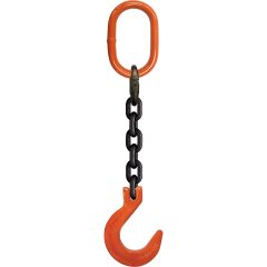 CM 1/2" x 12' Type SOF 1-Leg Grade 100 Chain Sling (Oblong Ring / Foundry Hook)