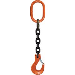 CM 1/2" x 10' Type SOS 1-Leg Grade 100 Chain Sling (Oblong Ring / Sling Hook)