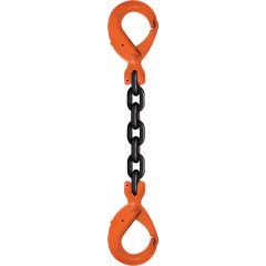 CM 1/2" x 15' Type SSLSL 1-Leg Grade 100 Chain Sling (Self-Locking Hook Both Ends)