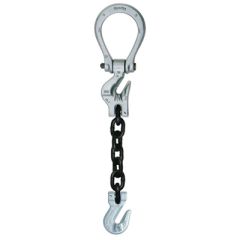 Crosby 1/2" x 11' Type ESOG Adjustable 1-Leg Grade100 Chain Sling (Adjustable Ring / Grab Hook)