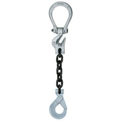 Crosby 1/2" x 10' Type ESOSL Adjustable 1-Leg Grade100 Chain Sling (Adjustable Ring / Self-Locking Hook)