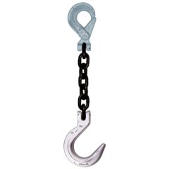Crosby 1/2" x 10' Type SFSL 1-Leg Grade 100 Chain Sling (Foundry Hook / Self-Locking Hook)