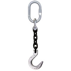 Crosby 1/2" x 10' Type SOF 1-Leg Grade 100 Chain Sling (Oblong Ring / Foundry Hook)