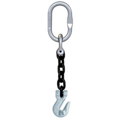 Crosby 1/2" x 10' Type SOG 1-Leg Grade 100 Chain Sling (Oblong Ring / Grab Hook)