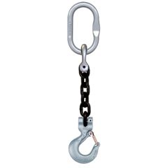 Crosby 1/2" x 10' Type SOS 1-Leg Grade 100 Chain Sling (Oblong Ring / Sling Hook)