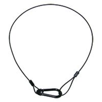 1/8" x 30" Black Safety Cable with 5/16" Spring Hook