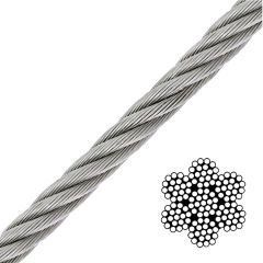1/8" 7x19 Galvanized Aircraft Cable - Made in USA