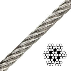 3/64X5000' 7X7 Stainless Steel Aircraft Cable T304