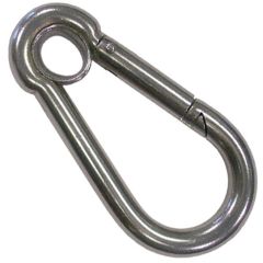 3/16" #2451 Spring Hook with Grommet Eye - Zinc Plated