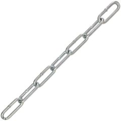 Straight Link Coil Chain Electro Galvanized 2/0X125'