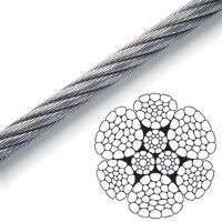 Union 1" Flex-X 9 Compacted Wire Rope (MBS 65.70 tons)
