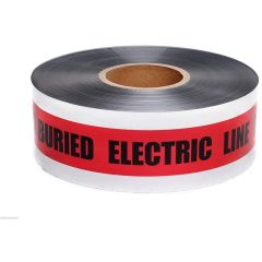 Red 'Electric Line' Underground Detectable Tape - 2" x 1000'