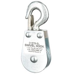 Swivel Hook Wire Rope Block Single 3/16"