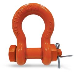 CM 1-1/2" Alloy Bolt Type Anchor Shackle (WLL 30 ton) (Orange Powder Coated)