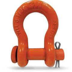 CM 1" Super Strong Round Pin Anchor Shackle (WLL 10 ton) (Orange Powder Coated)