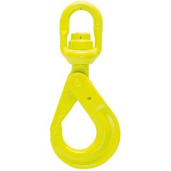 GrabiQ 1/2" BKLK-13-10 Grade 100 Swivel Self-Locking Safety Hook with Bearing  (15,000 lbs WLL)