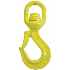 GrabiQ 7/8" LKNK-22-10 Grade 100 Swivel Hoist Hook with Bearing (44,080 lbs WLL)