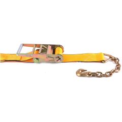 Kinedyne 4" x 30' Long Handle Ratchet Strap with Chain Anchors (5400 lb WLL)