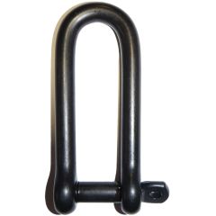 Wichard 316 Stainless Captive Pin Long D Shackle 13/32" - Black