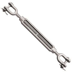 Forged Jaw & Jaw Turnbuckle 1/4"" x 4" - Type 316 Stainless Steel