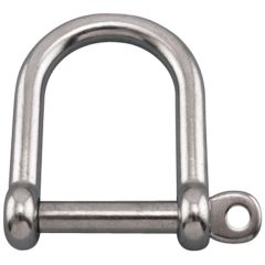 1/4" Type 316 Stainless Screw Pin Wide D Shackle (WLL 750 lbs)