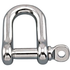 3/16" Type 316 Stainless Screw Pin D Shackle (WLL 500 lbs)