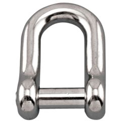 15/32" Type 316 Stainless No-Snag Screw Pin D Shackle (WLL 1500 lbs)