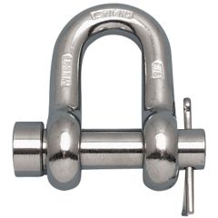 1/2" Type 316 Stainless Round Pin Chain Shackle (WLL 3000 lbs)