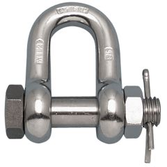1" Type 316 Stainless Bolt Type Chain Shackle (WLL 10,000 lbs)