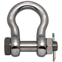7/16" Type 316 Stainless Bolt Type Anchor Shackle (WLL 2000 lbs)