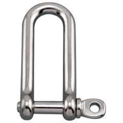1/2" Type 316 Stainless Screw Pin Long D Shackle (WLL 1500 lbs)