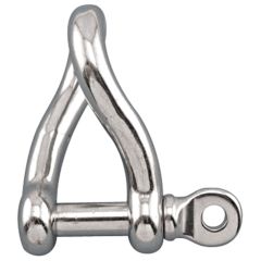 5/32" Type 316 Stainless Screw Pin Twisted Shackle (WLL 200 lbs)