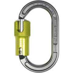 ProClimb I-Beamer Oval Aluminum Triple Lock Carabiner - Gray/Yellow