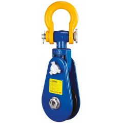 Yoke 8-541 Forged Snatch Block with Shackle 15 Ton (10" Sheave, 19mm-22mm Wire Rope)