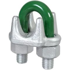 Green Pin 1/4" G-6240 Drop Forged Wire Rope Clip - Zinc Plated
