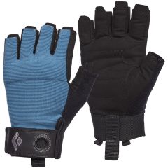 Black Diamond Crag Half-Finger Gloves - Medium (Black & Astral Blue)