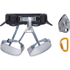 Petzl CORAX GRIGRI Sm’D Climbing Kit - Harness Size 1 (25" - 38" Waist)
