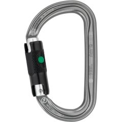 Petzl® Am'D Aluminum Carabiner - 3-Stage Ball Locking - Gray with Black Gate