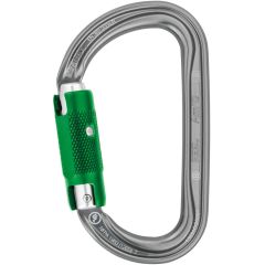 Petzl® Am'D Aluminum Carabiner - Pin-Lock System - Gray with Green Gate