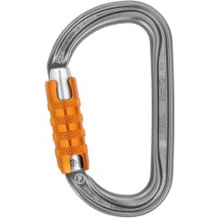 Petzl® Am'D Aluminum Carabiner - 3-Stage Locking - Gray with Orange Gate (NFPA)