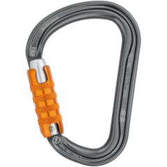 Petzl® William Aluminum Carabiner - 3-Stage Locking - Gray with Orange Gate (NFPA)