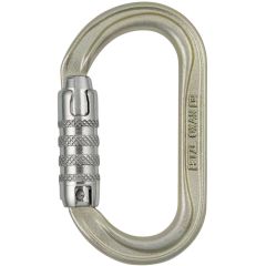 Petzl Oxan Steel Carabiner - 3-Stage Locking - Gold with Bright Gate (NFPA)