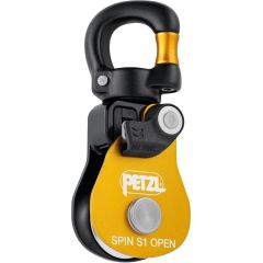 Petzl SPIN S1 OPEN Compact Single Pulley - Yellow/Black