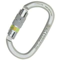Kong I-Ovalone Carbon Steel Twist Lock Carabiner With NFC Chip - 2-Stage Locking - Lunar White