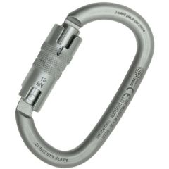 Kong Ovalone Carbon Steel Carabiner - Twist Lock - Lunar White (ANSI)