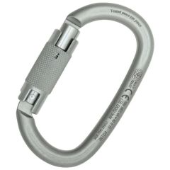 Kong Ovalone Carbon Steel Auto Block Carabiner - 3-Stage Locking - Lunar White